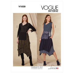 Vogue Sewing Pattern Misses&#39; Top and Skirt 1820A