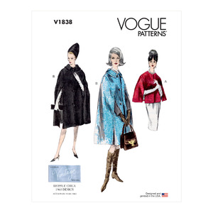 Vogue Sewing Pattern Misses&#39; Cape 1838A