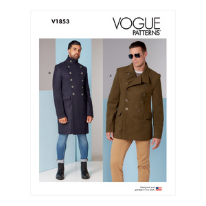 Vogue Sewing Pattern Men's Coat 1853MUU (Sizes 34-40)