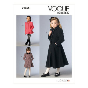 Vogue Sewing Pattern Children&#39;s and Girls&#39; Jacket and Coat 1856CDD (Sizes 2-5)