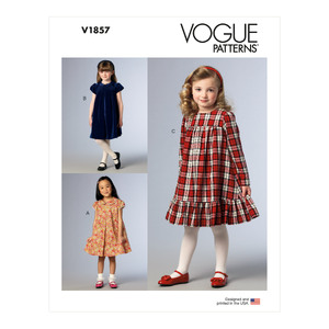 Vogue Sewing Pattern Children&#39;s and Girls&#39; Dress 1857CDD (Sizes 2-5)