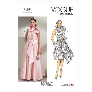 Vogue Sewing Pattern - Misses&#39; Special Occasion Dress and Sash 1861B5