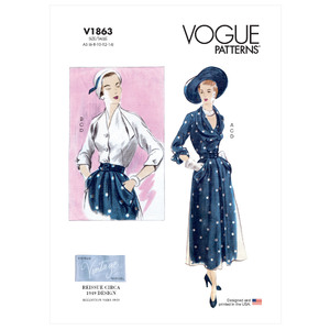 Vogue Sewing Pattern Misses&#39; Blouse, Skirt and Belt 1863 A5 (Sizes 6-14)