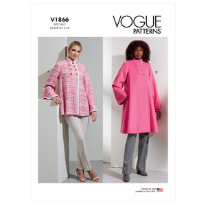 Vogue Sewing Pattern Misses&#39; Coat 1866 A5 (Sizes 6-14)