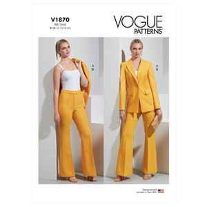 Vogue Sewing Pattern Misses&#39; Jacket and Pants 1870y5 (Sizes 18-26)