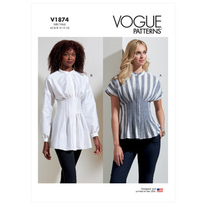 Vogue Sewing Pattern Misses&#39; Tops 1874 A5 (Sizes 6-14)