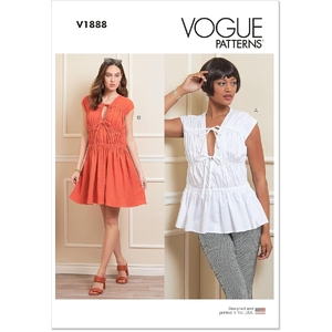 Vogue Sewing Pattern Misses Pullover Top 1888E5 (Sizes 14-22)