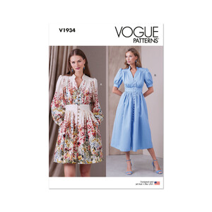 Vogue Sewing Pattern 1934B5 Misses&#39; Dress in Two Lengths (Sizes 8-16)