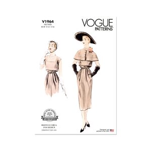 Vogue Patterns V1964b5 Misses’ Dress &amp; Capelet sizes 8-16