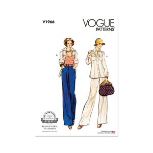 Vogue Patterns V1966yb5 Misses’ Jacket &amp;Trousers sizes 18-26