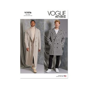 Vogue Patterns V1976aa Men’s Coat in Two Lengths sizes 34-42