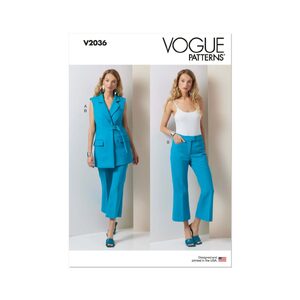 Vogue Patterns V2036h5 Misses’ Waistcoat and Trousers size 6-14