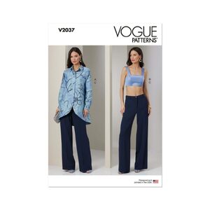 Vogue Patterns V2037b5 Misses’ Shirt, Crop Top and Trousers size 8-16