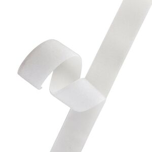 WHITE 25mm Sew In Hook &amp; Loop Tape, Priced per Metre