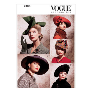 Vogue Sewing Pattern Vintage Hats 7464OSZ