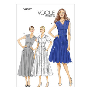 Vogue Sewing Pattern Misses&#39; Dress 8577FF (Sizes 16-22)