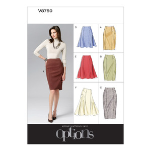 Vogue Sewing Pattern - Misses&#39; Skirt 8750AA