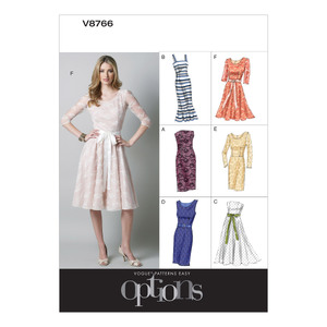 Vogue Sewing Pattern Misses&#39;/Misses&#39; Petite Dress 8766D5 (Sizes 12-20)