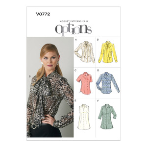 Vogue Sewing Pattern Misses&#39; Blouse 8772 A5 (Sizes 6-14)