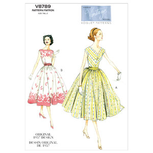 Vogue Sewing Pattern Misses&#39;/Misses&#39; Petite Dress and Cummerbund 8789 A5 (Sizes 6-14)