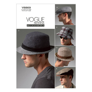 Vogue Sewing Pattern Men&#39;s Hats 8869OSZ