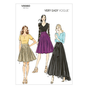 Vogue Sewing Pattern Misses&#39; Skirt 8980 A5 (Sizes 6-14)