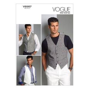 Vogue Sewing Pattern Men&#39;s Vest 8987MUU (Sizes 34-40)