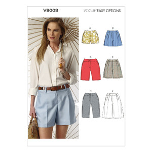 Vogue Sewing Pattern Misses&#39; Shorts 9008 A5 (Sizes 6-14)