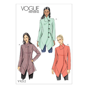 Vogue Sewing Pattern Misses&#39; Seamed and Collared Jackets 9212 A5 (Sizes 6-14)