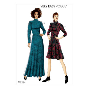 Vogue Sewing Pattern Misses&#39;/Misses&#39; Petite Knit, Fit-And-Flare Dresses 9264 A5 (Sizes 6-14)