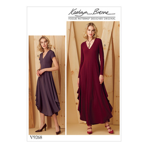 Vogue Sewing Pattern Misses&#39; Knit, V-Neck, Draped Dresses 9268OSZ