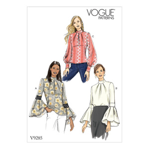 Vogue Sewing Pattern Misses&#39; Top with Sleeve and CuFF (Sizes 16-22) Variations 9285 A5 (Sizes 6-14)