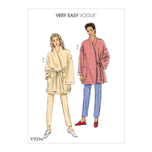 Vogue Sewing Pattern Misses&#39; Jacket, Belt and Pants 9334y (Sizes XS-S-M)