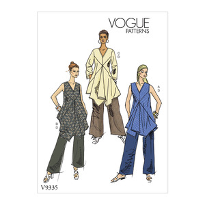 Vogue Sewing Pattern Misses&#39; Tunic and Pants 9335 A5 (Sizes 6-14)