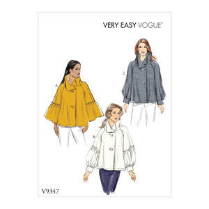 Vogue Sewing Pattern Misses&#39; Top 9347y (Sizes XS-S-M)