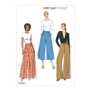 Vogue Sewing Pattern Misses&#39;/Misses&#39; Petite Pants 9361 A5 (Sizes 6-14)