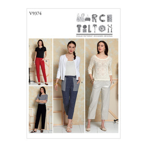 Vogue Sewing Pattern Misses&#39; Pants 9374y (Sizes XS-S-M)