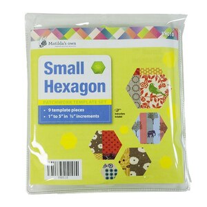 Matilda&#39;s Own Small Hexagon Set (Set of 9) Patchwork Template, VH010