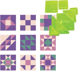 Farmer&#39;s Wife Templates Set 1 - 3in, 7 Piece Patchwork Template set, VS100A-G