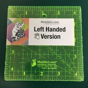 Matilda&#39;s Own Left Handed Imperial Square Ruler 4.5&quot; x 4.5&quot;, Patchwork Template VS4545