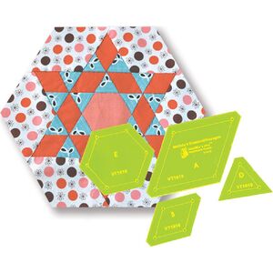 Diamond Hexagon 5 Piece Patchwork Template Set, VT1010