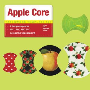 Apple Core 4.75&quot; + 5.75&quot; + 7.75&quot; + 9.75&quot;, 4 Piece Patchwork Template Set, VT1290