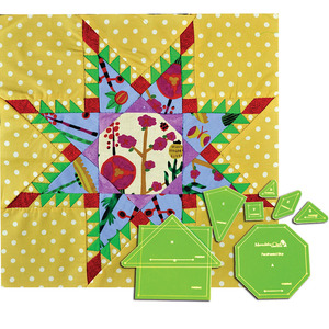 Feathered Star 8 Piece Patchwork Template Set, Instructions Included VT4025MC