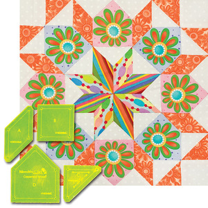 Carpenter&#39;s Wheel 4 Piece Patchwork Template Set, Instructions Included VT4034MC