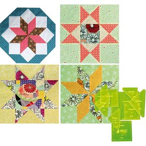 Matilda&#39;s Own Hoshi Stars Set (Set of 9) Patchwork Template, VT926