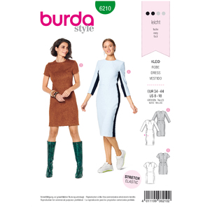 Burda Style Pattern 6210 Misses&#39; Shift Dress with Back Vent Burda Sewing Pattern 6210