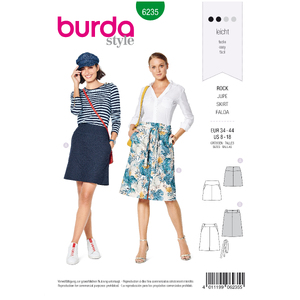 Burda Style Pattern 6235 Misses&#39; Skirt with Yoke - Hip Yoke Pockets Burda Sewing Pattern 6235