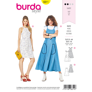 Burda Style Pattern 6311 Misses&#39; bare shoulder dress Burda Sewing Pattern 6311