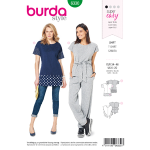 Burda Style Pattern 6330 Misses&#39; top Burda Sewing Pattern 6330