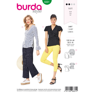 Burda Style Pattern 6331 Misses&#39; wrap top Burda Sewing Pattern 6331